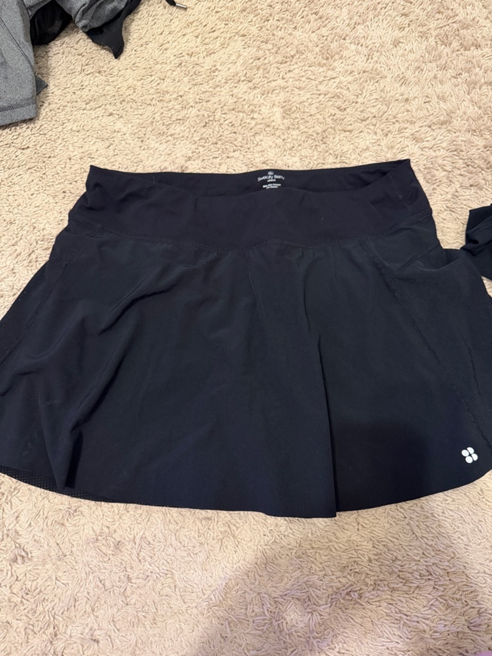 Sweaty Betty Black Circle Skirt with Built-In Shorts